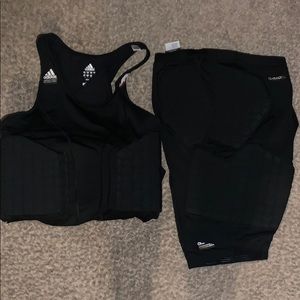 NBA adidas padded top and compression shorts
